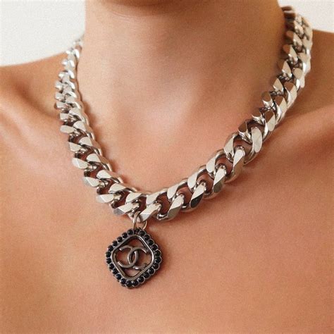 chunky chanel necklace|Chanel necklace set.